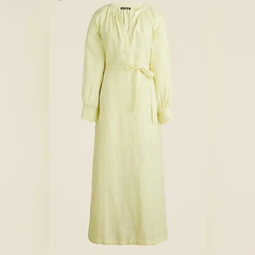 J. Crew Light Yellow Long Sleeve Dress - Picture 3 of 7